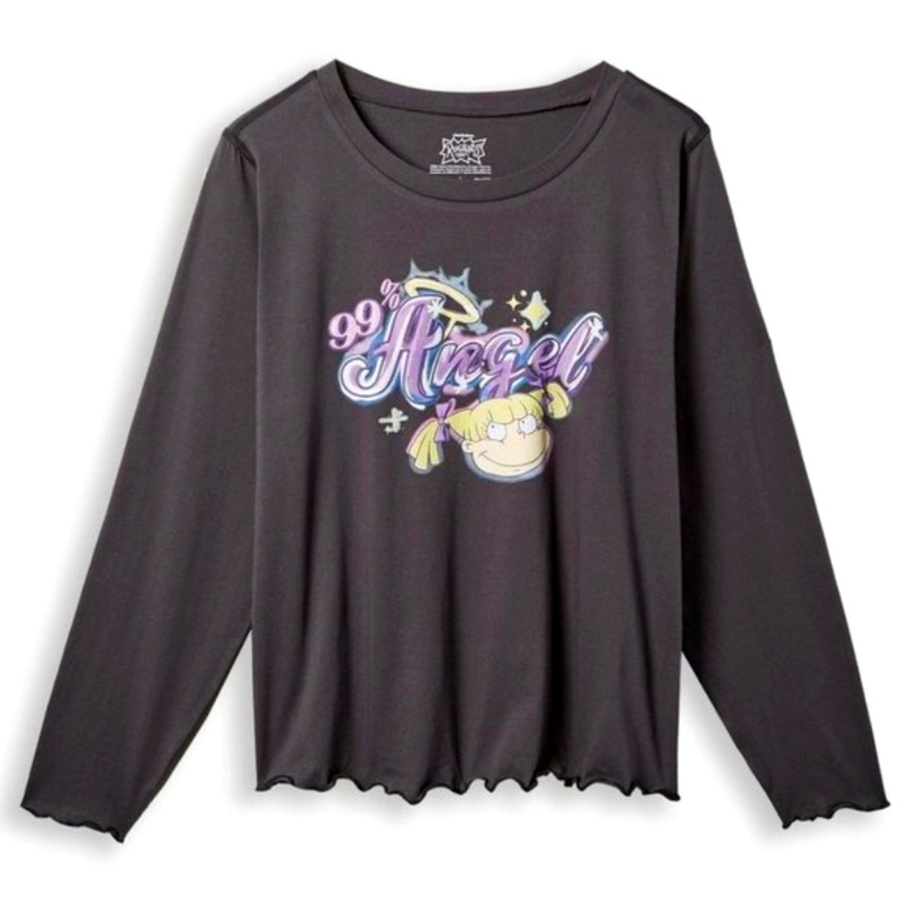❤️NWT TORRID TEE - NICKELODEN RUGRATS ANGEL GRAPHIC CROP TOP  PLUS SIZE